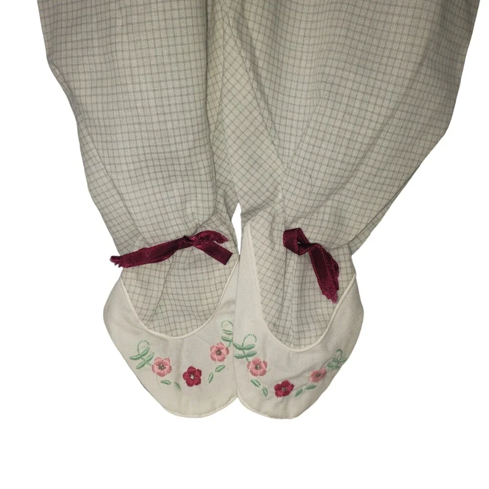 VINTAGE Baby Togs White Footed PJ Pajamas 6-9 Months